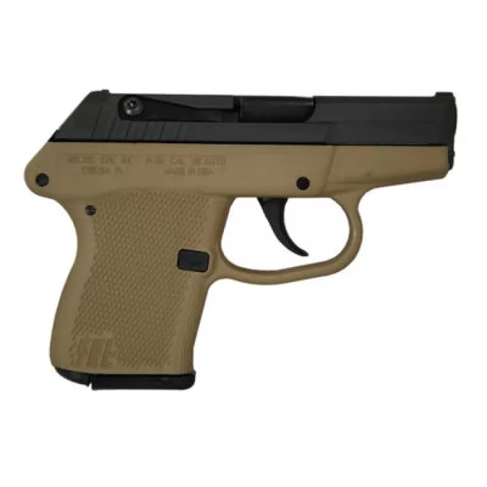Kel-Tec P-32 .32ACP 2.68-inch Barrel 7rd Black Slide Tan Frame Kel-Tec P-32 .32ACP 2.68-inch Barrel 7rd Black Slide Tan Frame