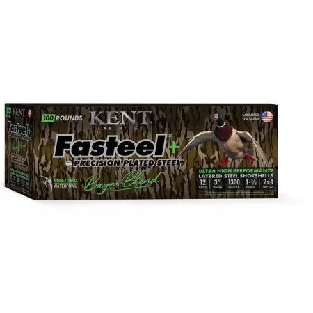Kent Fasteel+  Precision Plated Steel Bayou Blend Shotshells 12ga 3
