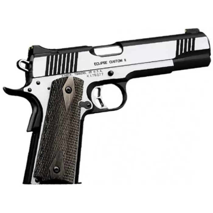 Kimber Eclipse Custom II LG 45ACP Matte Black / Brushed Aluminum 5in 8rd Crimson Trace Lasergrip