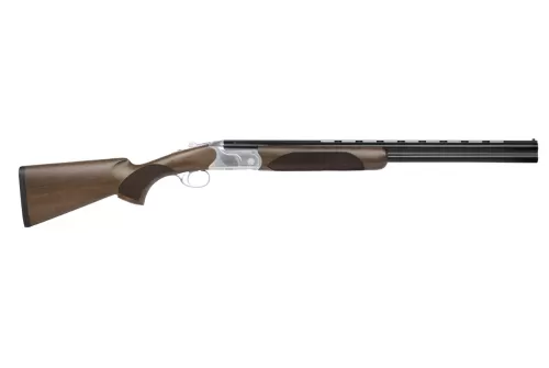 CZ Redhead Premier 16 Ga, 2.75", 28" Gloss Black Chrome Barrel, Silver Satin Chrome Rec, Wood Stock, Fixed IC/Mod Chokes, 2rd