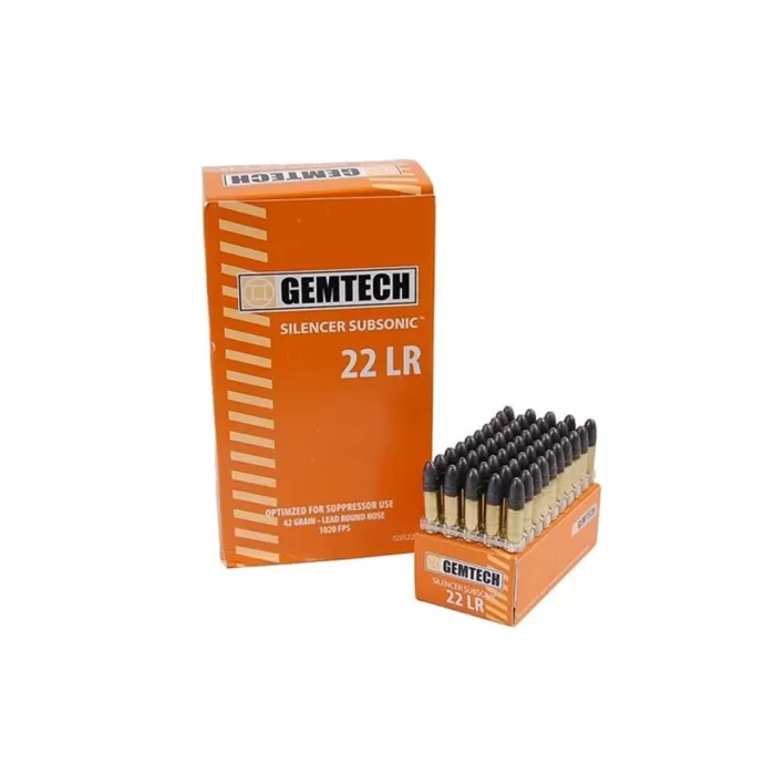 Gemtech Ammo 22Lr 42Gr Subsonic 500Rd 8889722 Gemtech Ammo 22Lr 42Gr Subsonic 500Rd 8889722