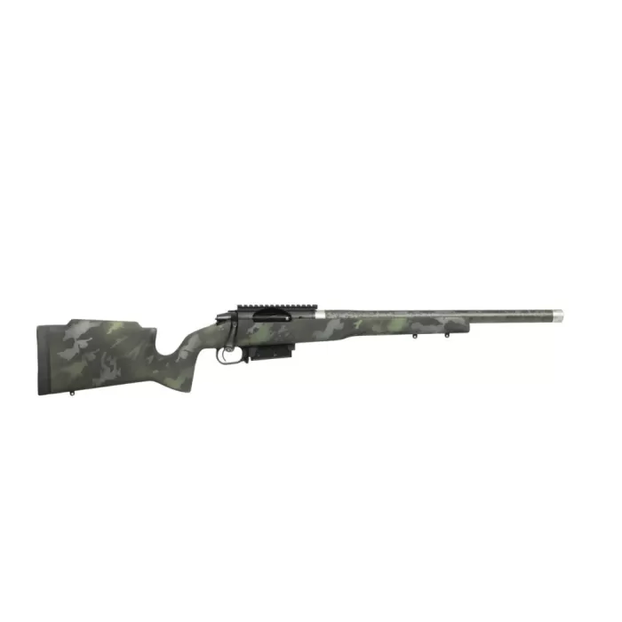 Proof Research 151396 Elevation MTR 2.0 6.5 PRC 3+1 20" Carbon Fiber Match Grade Threaded Barrel, Black Receiver w/Picatinny Rail, Midnight Camo Proof Fixed Carbon Fiber Stock, Right Hand