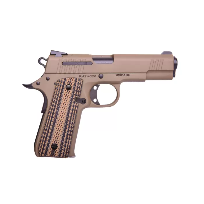 Rock Island M1911A .380 ACP, 3.75" Barrel, G10 Grips, Flat Dark Earth, 7rd Rock Island M1911A .380 ACP, 3.75" Barrel, G10 Grips, Flat Dark Earth, 7rd