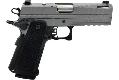 Live Free Armory Apollo 11 Compact Frame 9mm Luger 17+1 4.15" Stainless Match Grade Bull Barrel, Elite Gray Cerakote Optic Cut/Serrated Slide [MPN: LFAPC81303]