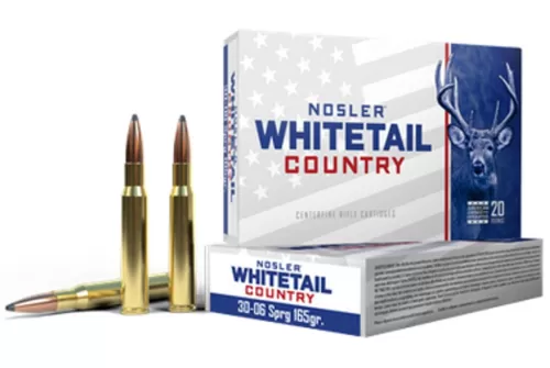 Nosler Whitetail Country Rifle Ammunition .30-06 Sprg 165gr SP 2900 fps 20/ct