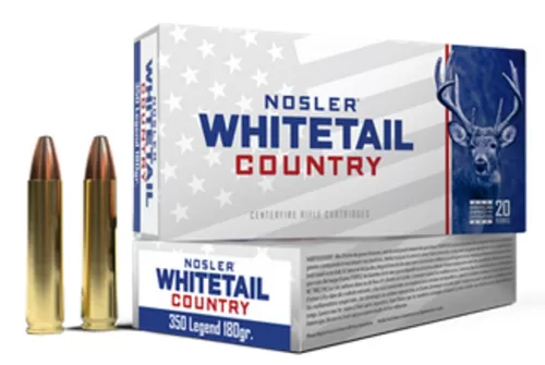 Nosler Whitetail Country Rifle Ammunition 350 Legend 180gr LFN 2100 fps 20/ct