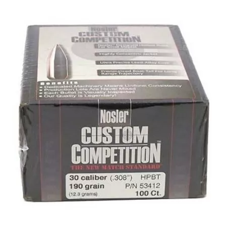 Nosler Custom Competition CC - 30 190g HPBT (100ct) Bullets 53412