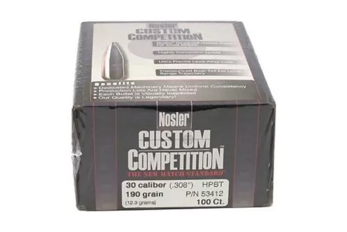 Nosler Custom Competition CC - 30 190g HPBT (100ct) Bullets 53412