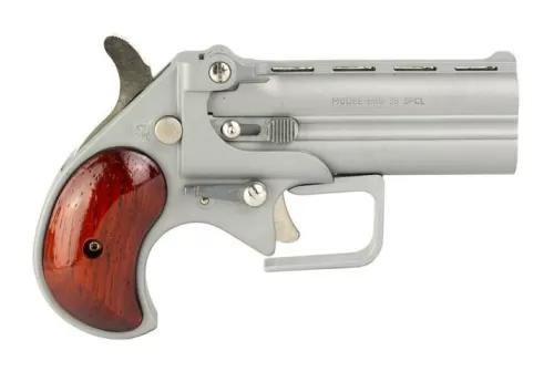 Old West Firearms Derringer Big Bore Handgun .38 Spl 2Rd Capacity 3.5" Barrel Satin With Rosewood Grips BBG38SR 850051445363