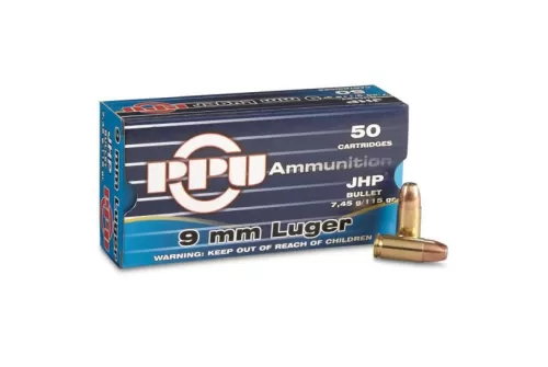 PPU 9MM JHP 115GR 50/1000 UPC: 8605003813255