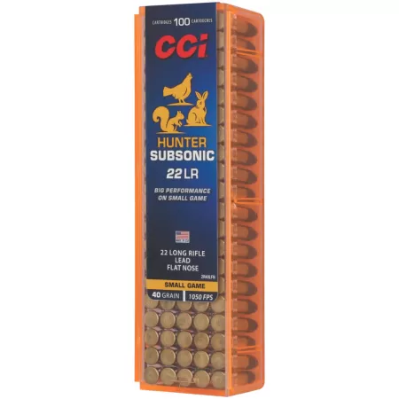 CCI Hunter Series Subsonic Rimfire Ammunition .22 LR 40gr LFN 1070fps 100/ct