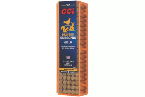 CCI Hunter Series Subsonic Rimfire Ammunition .22 LR 40gr LFN 1070fps 100/ct