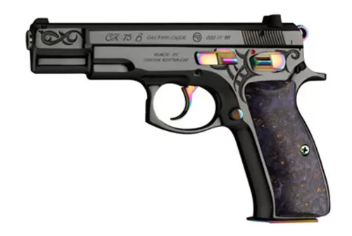 CZ USA 75-B 40TH ANNIVERSARY 9MM ENGRAVED POLISHED BLUED STEEL 91144