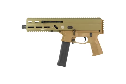 Grand Power SP10A3 Stribog 10mm Auto 20rd,8" Black Threaded Barrel, Flat Dark Earth Aluminum Picatinny Rail Receiver, Flat Dark Earth Polymer Grip, Thread Protector