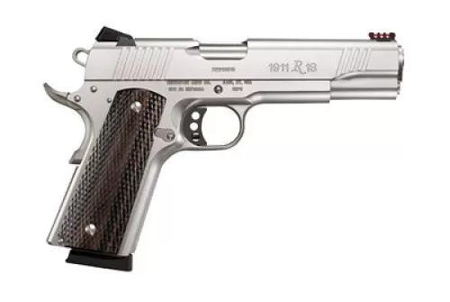 Remington R1-S Enhanced Stainless 1911 45 ACP 5" Barrel Walnut Grips 8 Rounds 2 Magazines