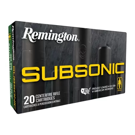 Remington Subsonic Rifle Ammunition 308 Win 190gr HP 1050 fps 20/ct