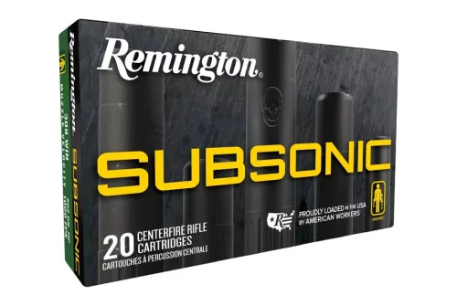 Remington Subsonic Rifle Ammunition 308 Win 190gr HP 1050 fps 20/ct