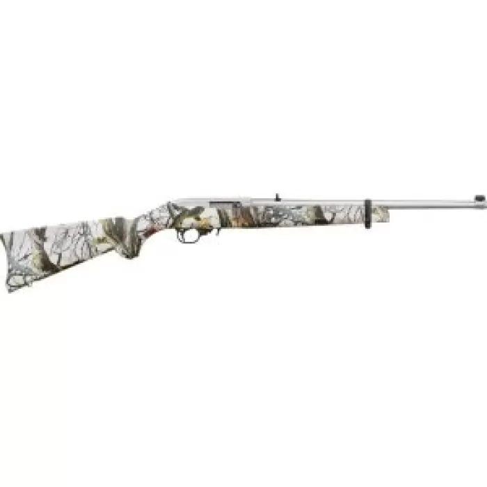Ruger 10/22 22 LR, 18.5" Barrel, American Camo, Stainless Rec, 10rd