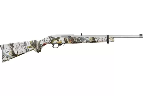 Ruger 10/22 22 LR, 18.5" Barrel, American Camo, Stainless Rec, 10rd