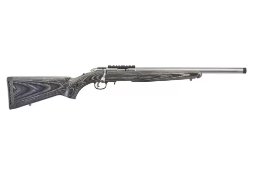 Ruger American Target 18-inch 17HMR 9Rds SS Threaded Black Laminate