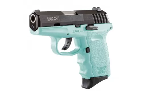 SCCY CPX-2 9mm Black / Blue Pistol, No Safety - CPX 2CBSB