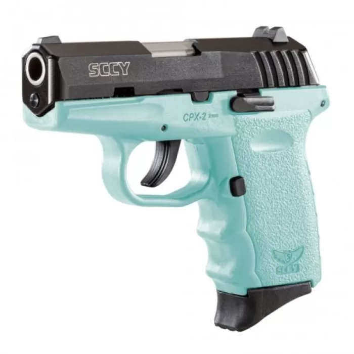 SCCY CPX-2 9mm Black / Blue Pistol, No Safety - CPX 2CBSB SCCY CPX-2 9mm Black / Blue Pistol, No Safety - CPX 2CBSB