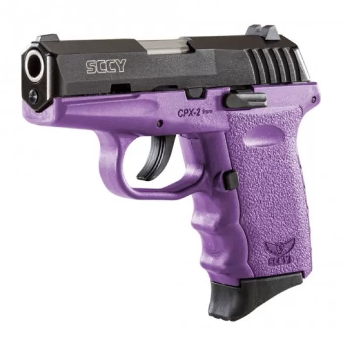 SCCY CPX-2 9mm Black / Purple Pistol, No Safety - CPX 2CBPU SCCY CPX-2 9mm Black / Purple Pistol, No Safety - CPX 2CBPU