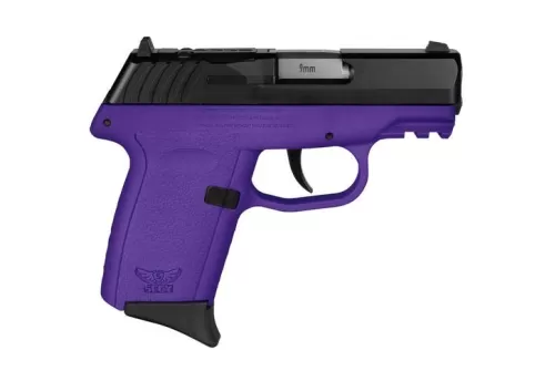 SCCY Industries CPX-2 Gen3 9mm, 3.10" Purple Frame, Rail, Serrated Black Nitride SS Slide, 9Rnd