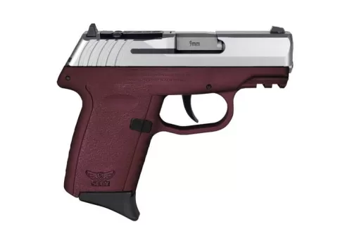 SCCY CPX-2 9mm, 3.10" BBL, Crimson Frame, SS Slide, 10rnd Mag