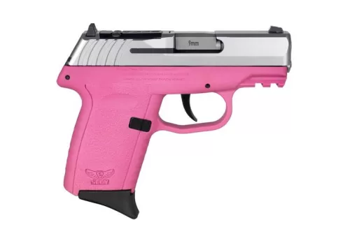 SCCY Industries CPX-2 Gen3 RD 9mm, 3.10" Barrel, Pink Polymer Picatinny Rail Serrated Stainless Steel Slide, Pink, 10rd