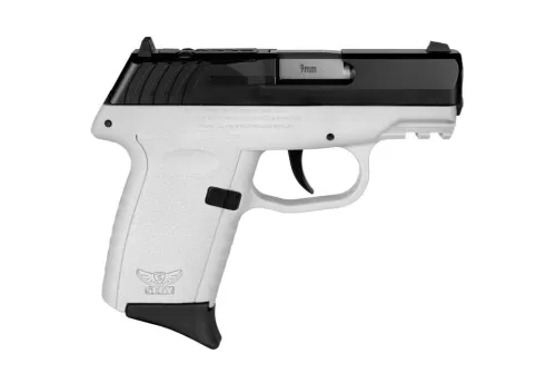 SCCY Industries CPX-2 Gen3 RD 9mm, 3.10" Barrel, White Polymer Picatinny Rail Serrated Black Nitride SS Slide, White, 10rd