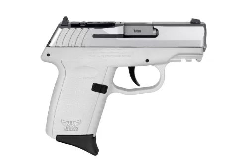 SCCY Industries CPX-2 Gen3 RD 9mm, 3.10" Barrel, White Polymer Picatinny Rail Serrated Stainless Steel Slide, White, 10rd