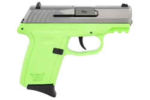 SCCY CPX-2 Gen3 Stainless / Lime Green 9mm 3.1" Barrel 10-Rounds