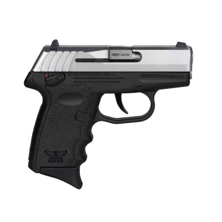 SCCY Industries CPX-4 .380 ACP, 2.96" Barrel, Black Frame, Stainless Steel Slide, Manual Thumb Safety, 10rd