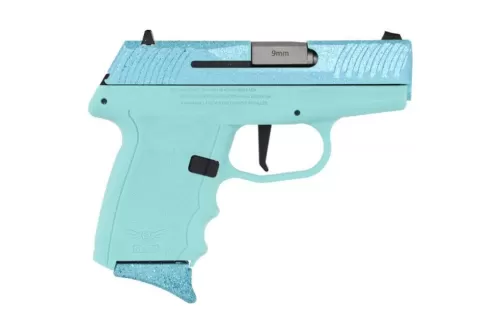 Sccy Dvg1-glitter Pistol 9mm 3.1" 10rd Crystal Blue Slide