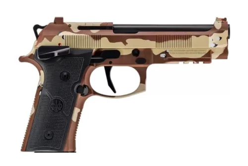 Beretta 92XI 9mm, 4.7" Barrel, Chocolate Chip Cerakote, Black Grip, 15rd