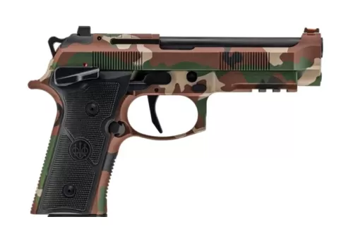 Beretta 92XI Combat 9mm, 4.7" Barrel, Battle Dress Uniform Cerakote, Black Grip, 15rd
