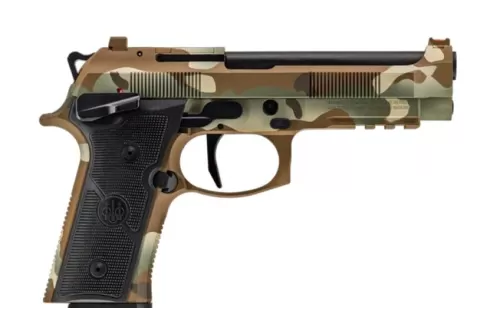 Beretta 92XI Combat 9mm, 4.7" Barrel, Multicam Cerakote, Black Grip, 18rd