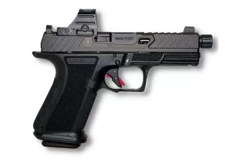 SHADOW SYSTEMS MR920 War Poet 9mm 4in Fluted Threaded Black Barrel 2x 10rd Black Pistol with Holosun 507C (SS-1091-H)