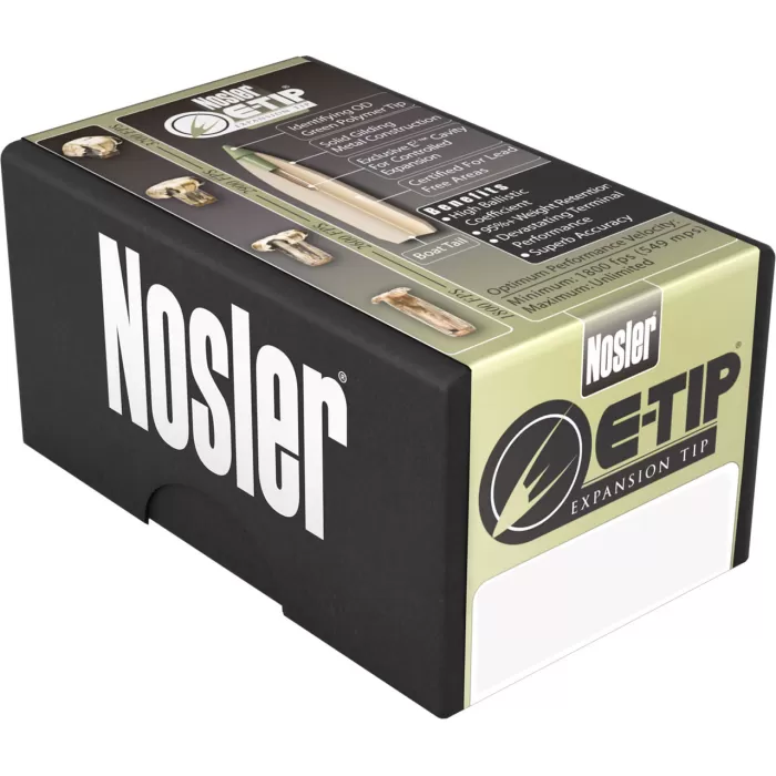 Nosler 40140 E-Tip 22 Nosler 55 gr E-Tip Lead-Free 20 Bx/ 10 Cs Nosler 40140 E-Tip 22 Nosler 55 gr E-Tip Lead-Free 20 Bx/ 10 Cs