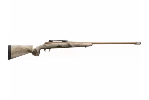 Browning 035566227 X-Bolt Hells Canyon Speed Mcmillan 7Mm Rem Mag 3+1 26" Fluted, Burnt Bronze Cerakote Barrel/Rec, Ovix Camo Mcmillan Game Scout Stock, Recoil Hawg Muzzle Brake