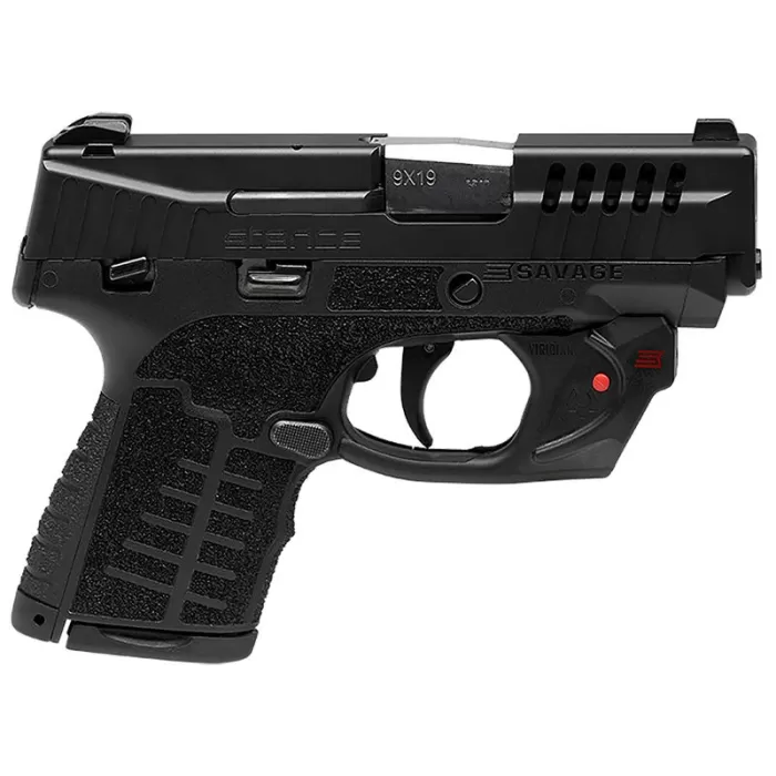 Savage Stance Pistol 9mm 3.2" Barrel 7-Rounds with Viridian E-Series Red Laser Savage Stance Pistol 9mm 3.2" Barrel 7-Rounds with Viridian E-Series Red Laser