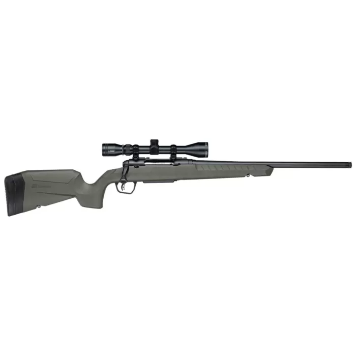 Savage Arms 33163 Axis 2 XP w/Optic 6.5 Creedmoor 4+1 20" Matte Black Carbon Steel Threaded Barrel, Drilled & Tapped Receiver, OD Green Synthetic Fixed w/Pistol Grip Stock, 3-9x40mm Duplex Scope, Righ