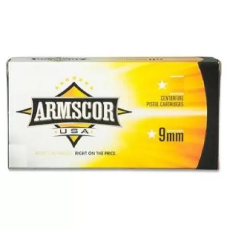 9mm - +P 115 Grain JHP - Armscor USA - 50 Rounds