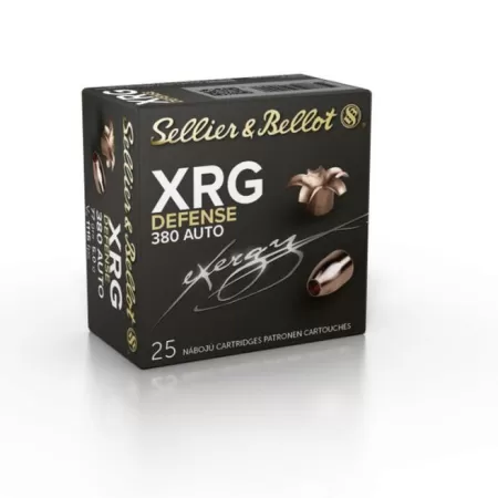 Sellier & Bellot XRG Defense .380 ACP 77gr Solid Copper Hollow Point Lead-Free 25rd Box