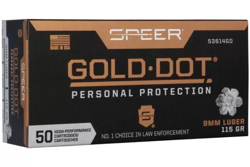 115GR GDHP 50RD 10BX/CSSPEER GOLD DOT 9MM LUGER
