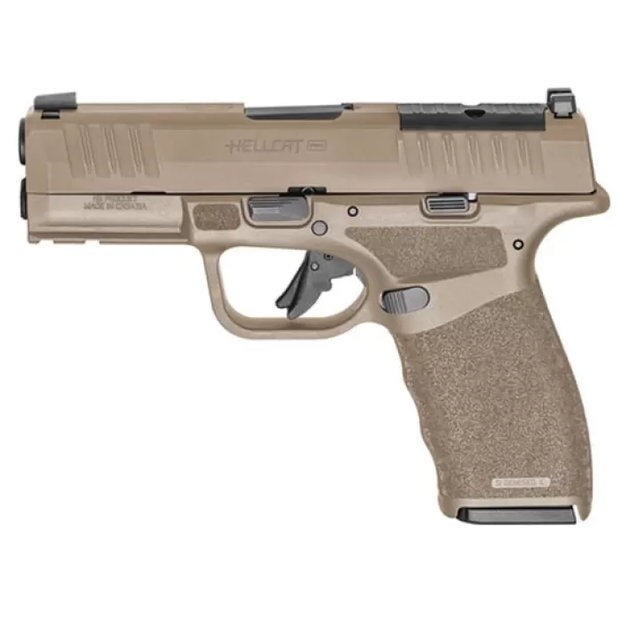 Springfield Hellcat Pro 9mm, 3.7" Barrel, Flat Dark Earth, Range Bag, 15rd Springfield Hellcat Pro 9mm, 3.7" Barrel, Flat Dark Earth, Range Bag, 15rd