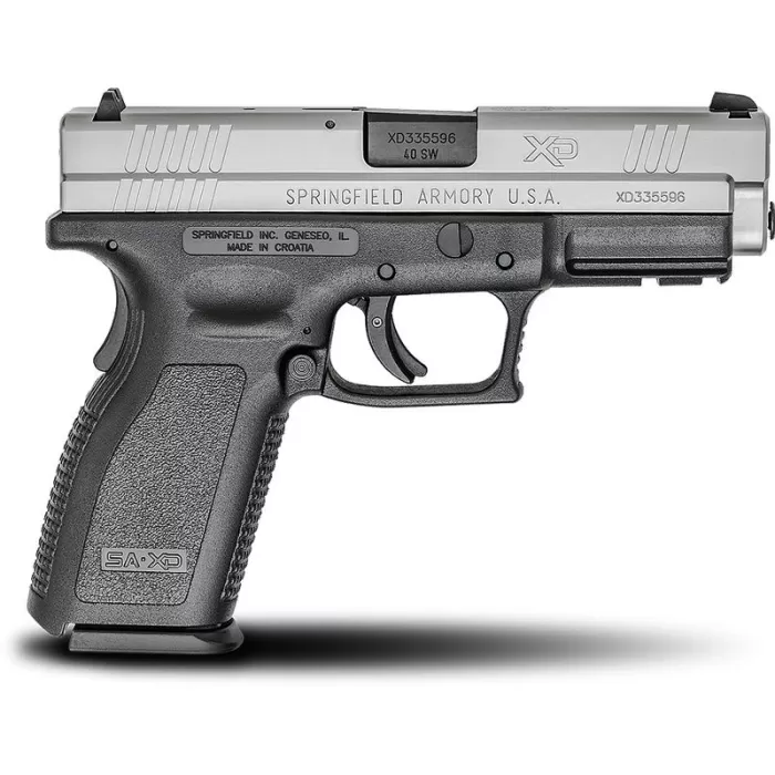 Springfield XD40 Service Essentials Stainless / Black .40 SW 4-inch 10Rd Springfield XD40 Service Essentials Stainless / Black .40 SW 4-inch 10Rd