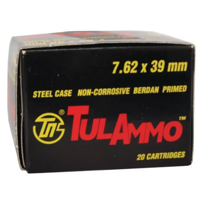 TulAmmo 7.62x39mm 124 Grain Hollow Point Lead Core 1000 Rounds P - Polymer Coated Steel Casing TulAmmo 7.62x39mm 124 Grain Hollow Point Lead Core 1000 Rounds P - Polymer Coated Steel Casing