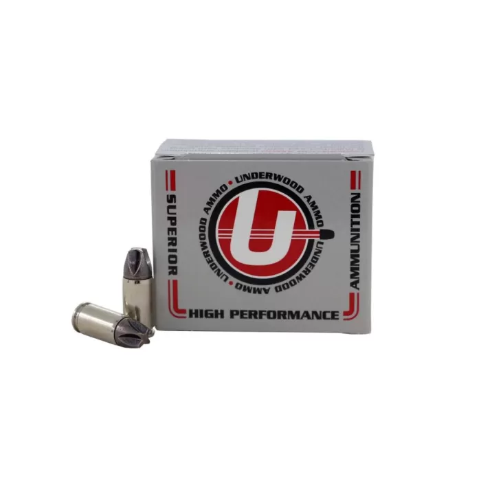 Underwood Hunting & Self Defense Handgun Ammunition 9mm Luger(+P) 68gr Solid 1800 fps 20/ct Underwood Hunting & Self Defense Handgun Ammunition 9mm Luger(+P) 68gr Solid 1800 fps 20/ct